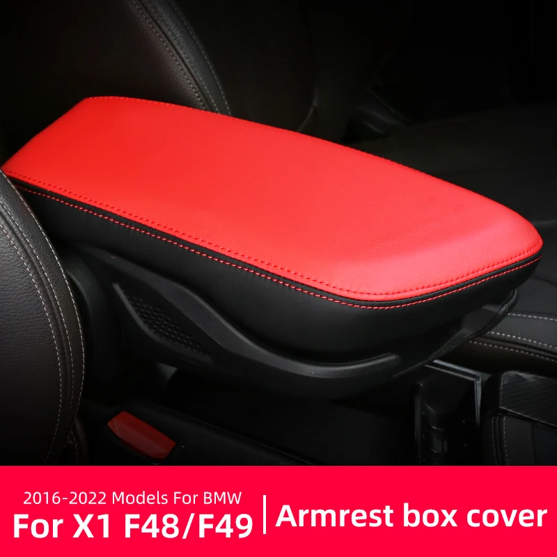 For MW X1 F48 X2 F39 Accessories 2016 2017 2018 2019 2020 2021 2022 Car Center Armrest Box Leather Protective Cover Car Decorate