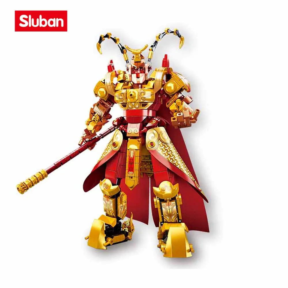 

Sluban Building Block Toys Robot B0932 Sun Wukong 615PCS Bricks Mechanical Armor Granulum Gift Compatbile With Leading Brands