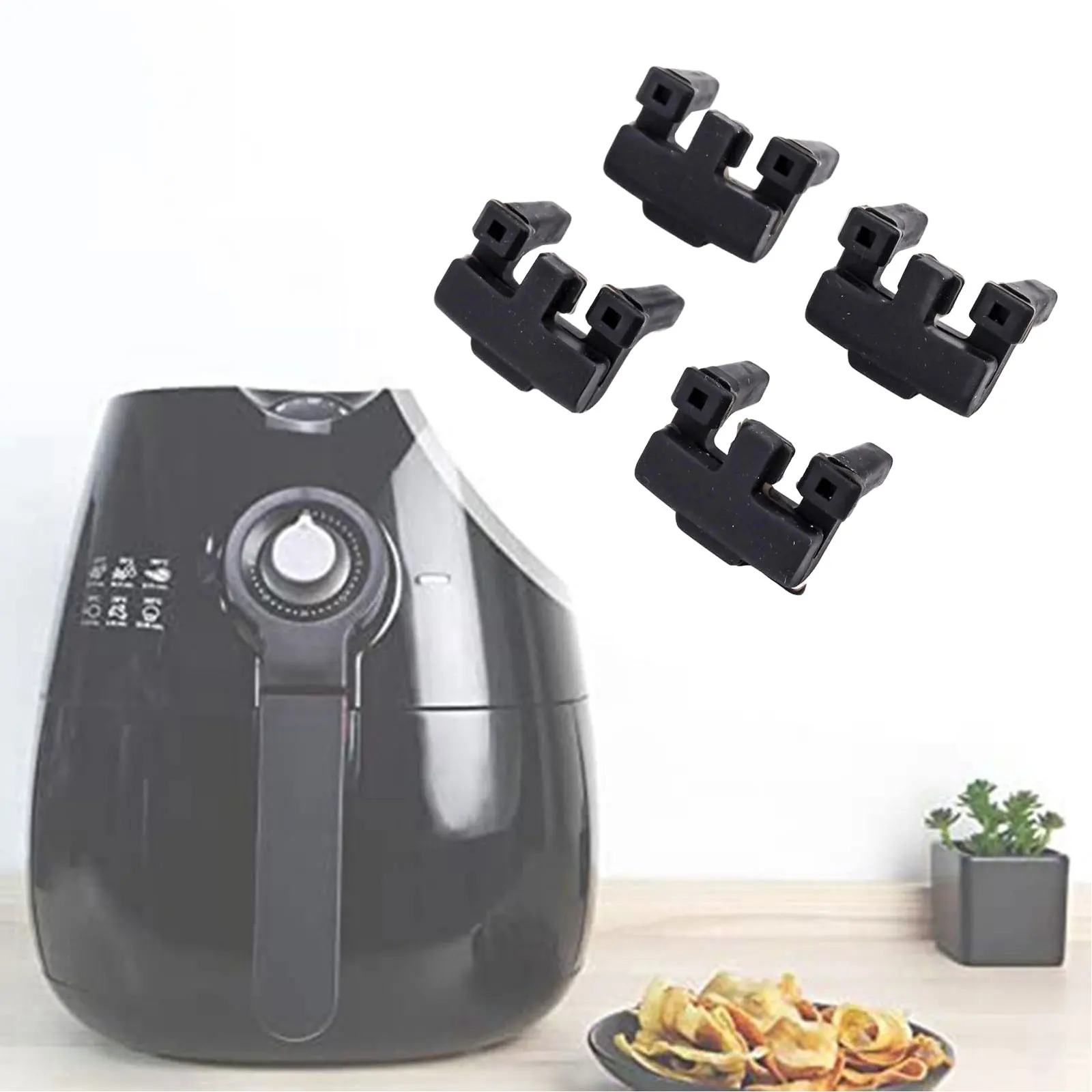 

4pcs Air Fryer Silicone Case Rubber Bumpers Air Fryer Case Parts For Instant For Vortex For Gourmia For Cookware Accessories