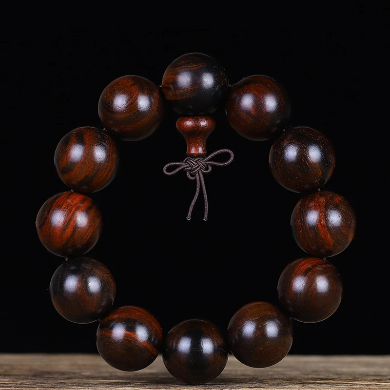 Natural Redwood 10/12/15/18/20mm Wood Beads Bracelet Tibetan Buddhist Jewelry Men Women Meditation Prayer Beads Wooden Bracelet