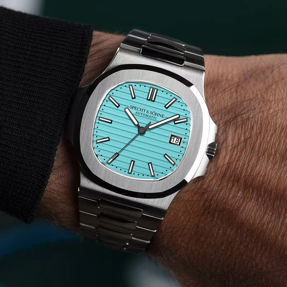 

Luxury Brand Specht & Söhne 5711 Classic Automatic Mechanical Watches For Men Miyota 8215 Movt Steel Watch Relogio Masculino