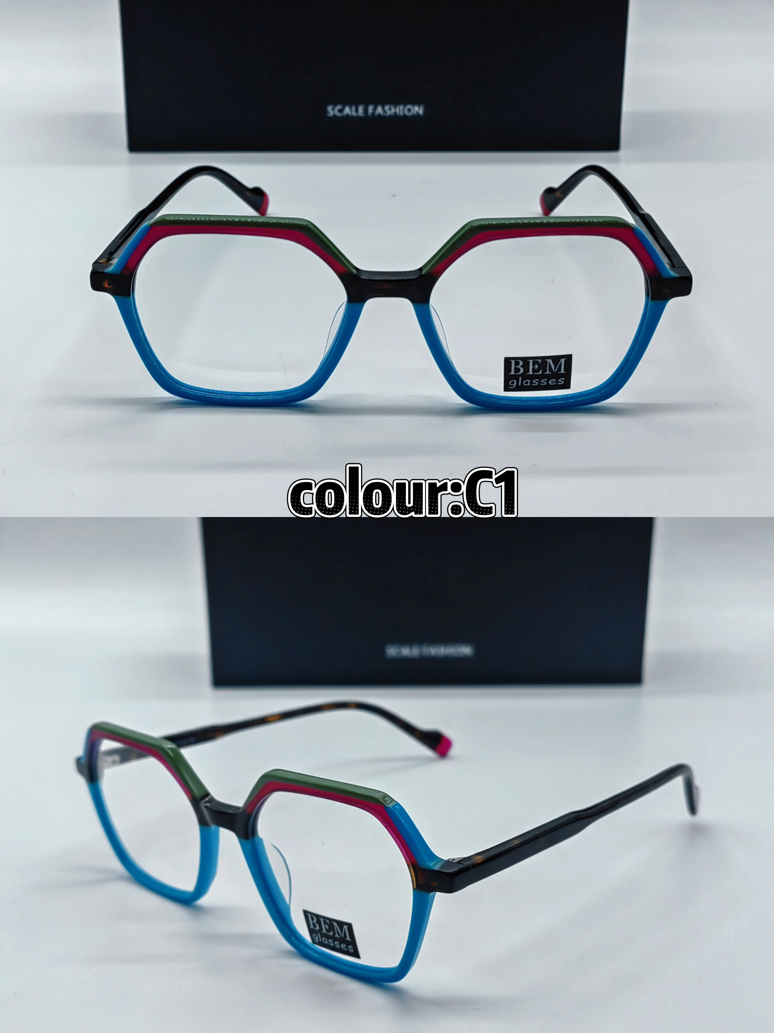 2026 New Arrival Trendy Acetate Frame Mix-and-Match Eyewear for Myopia and Hyperopia