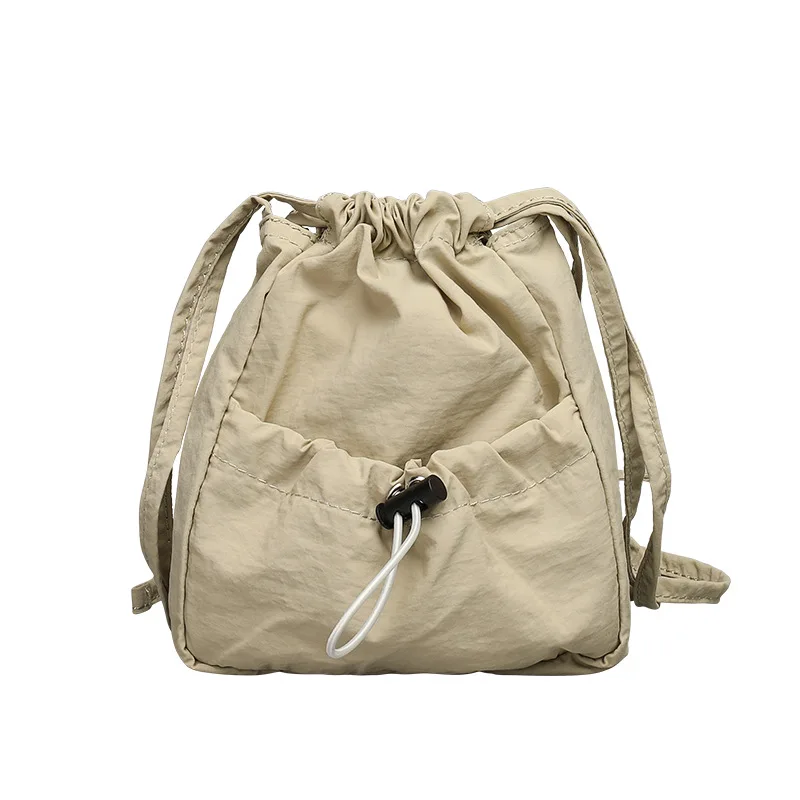 Sac de proximité léger en tissu de nylon Wstring pour femme, petit sac à provisions, sac à bandoulière initié, sac pour téléphone portable, E27