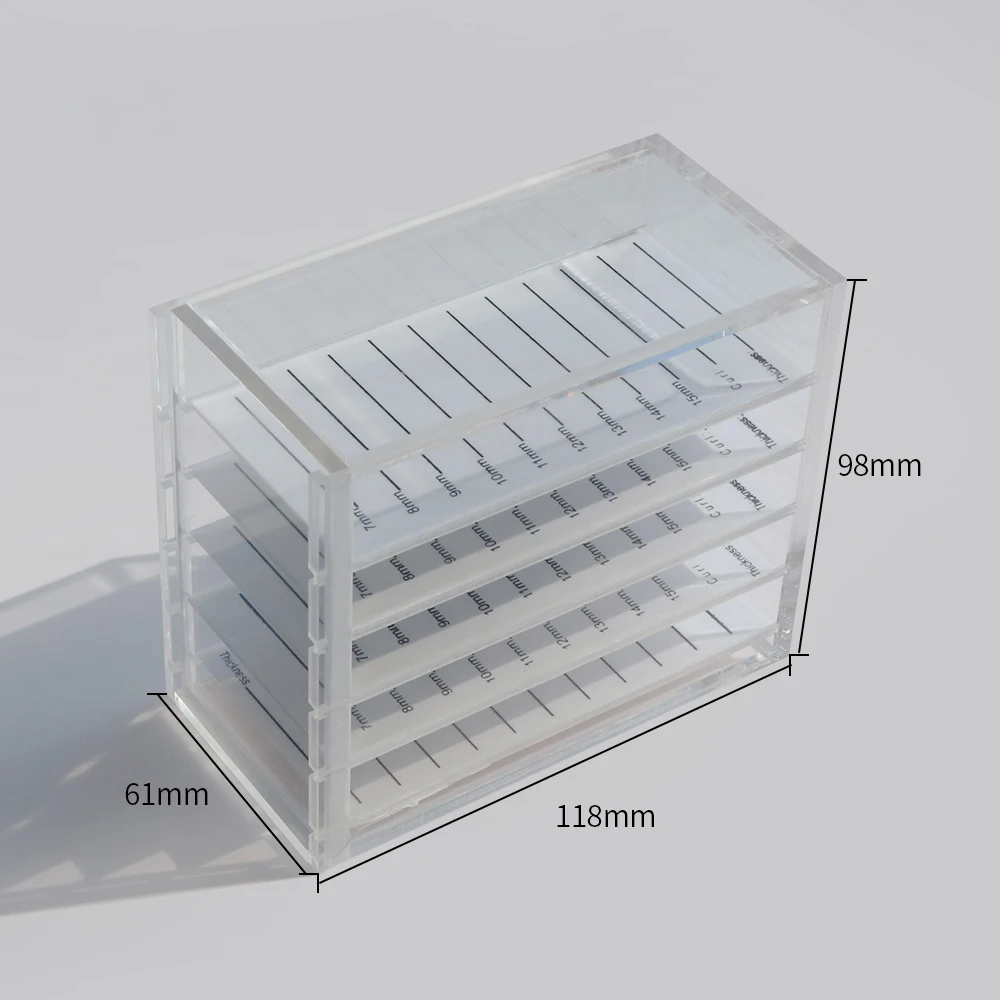 Eyelashes Storage Box Container 5 Layers Acrylic Pallet Grafting Lashes Plastic Five-story Display Makeup Tools