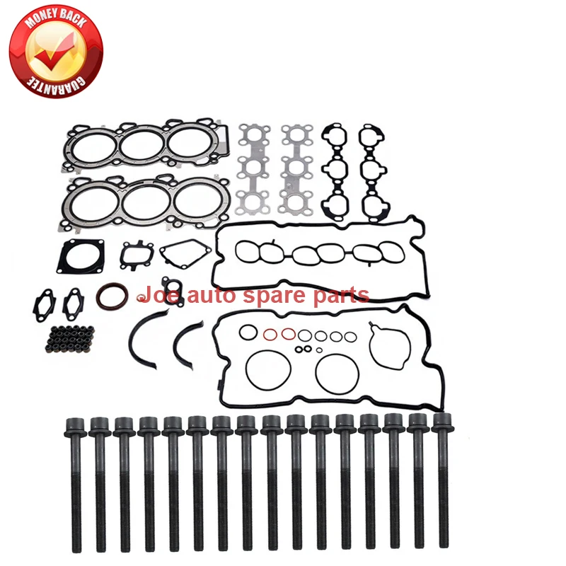 VQ30 DE VQ30DE 2987cc Engine Full gasket set kit cylinder head bolt nuts screw for Nissan Maxima  Infiniti I30 A33 3.0L V6 00-01