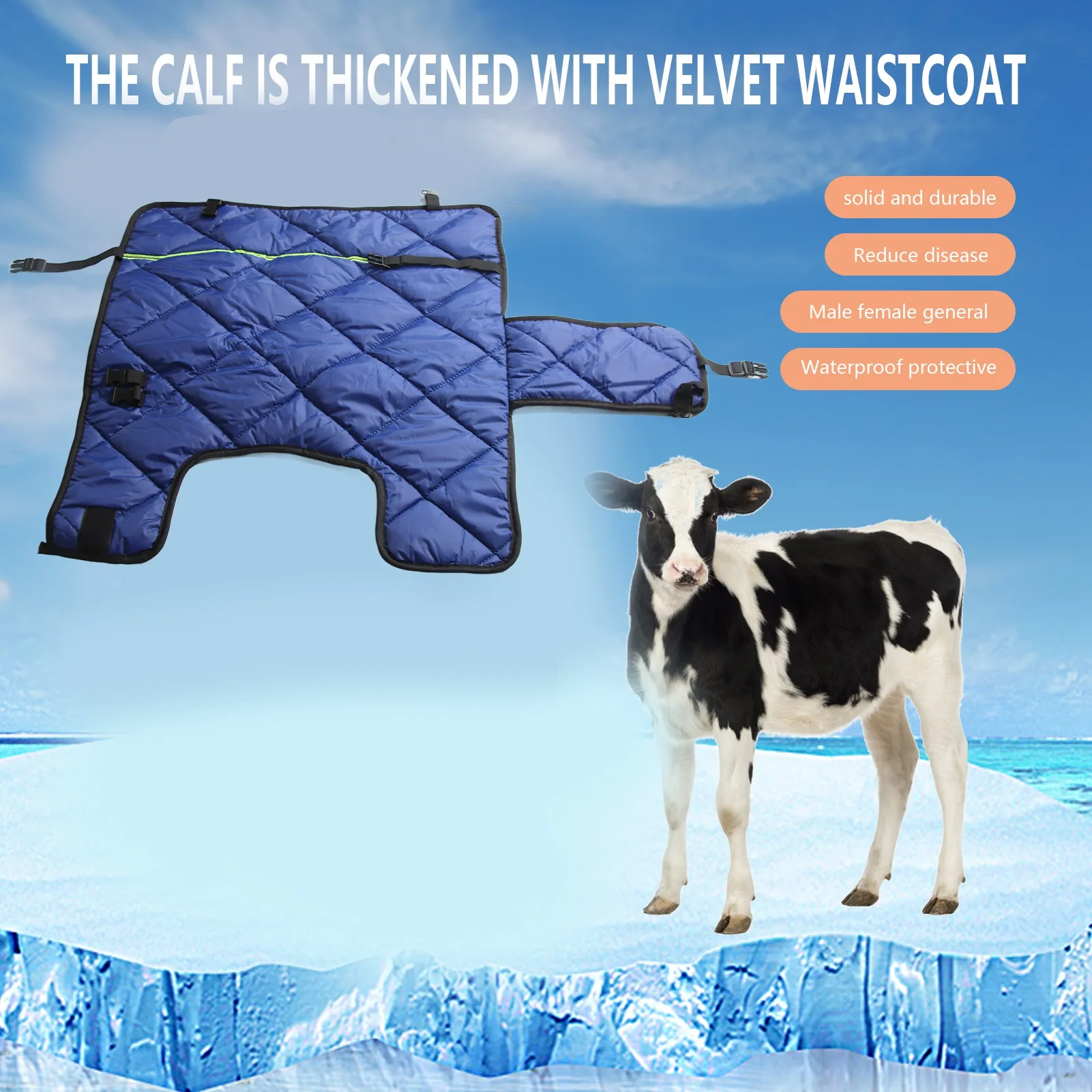 Calf Saver Coat Calf Warm Clothes Calf Warm Clothes Warmming Thickened  Cold Proof Calf Saver Coat for Farm Cow Calf Vest