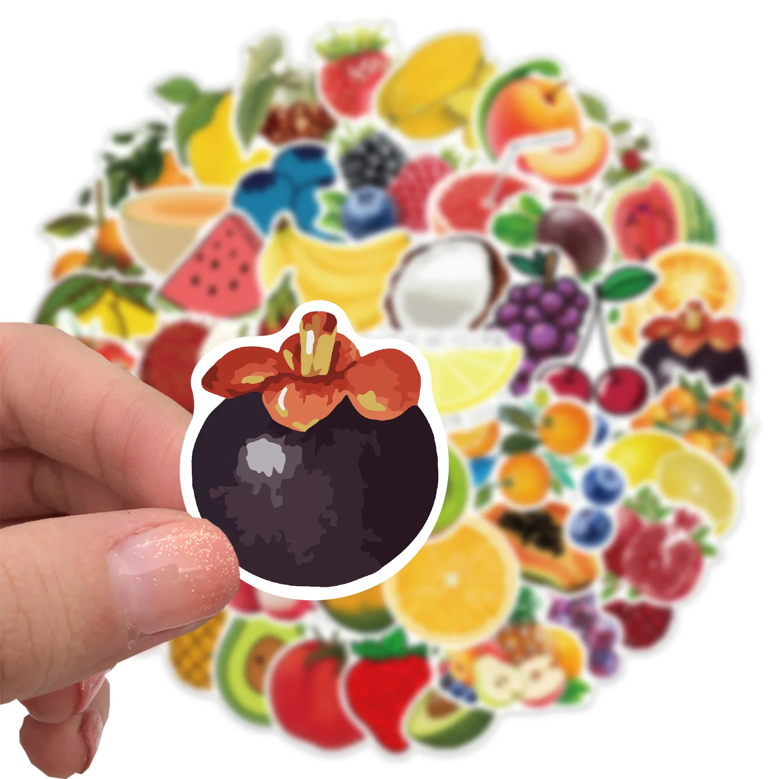 10/50 Pcs Colorful Melon Fruit Vegetable Graffiti Sticker Decoration Mug Refrigerator Skateboard Helmet Thin Waterproof Stickers