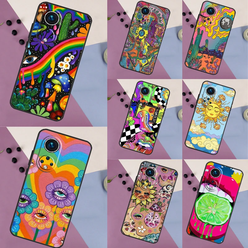 Indie Hippie Art Case For Honor 90 70 50 Lite Magic 5 Pro Cover For Honor X8 X9 X7 X8a X9a X7a X6a X9b 9X 8X