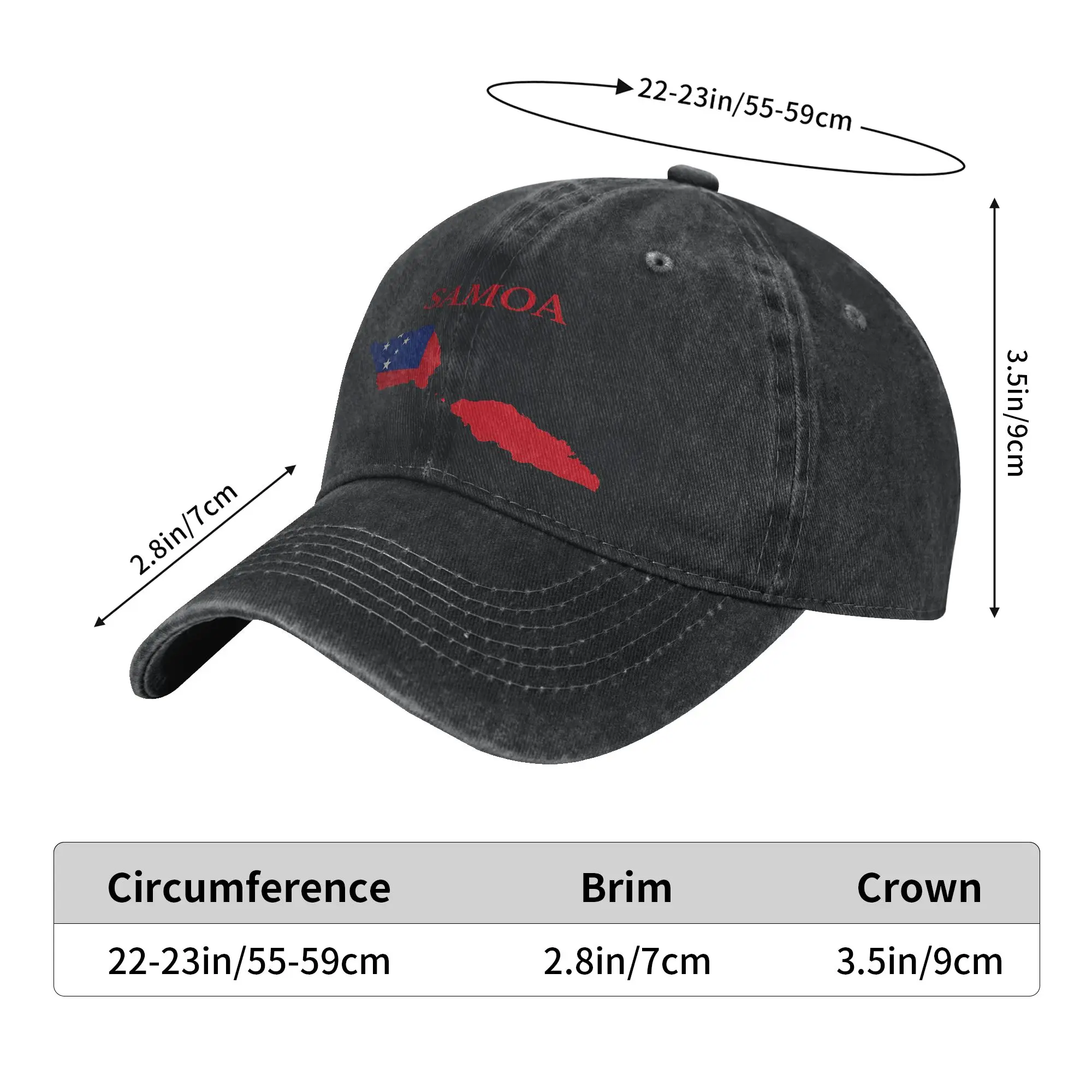Western Samoa Flag Map  Casual Baseball Cap Spring  Trucker Hat Hot Sale Hiking Fishing Hip Hop Hats Men Adult Baseball Caps
