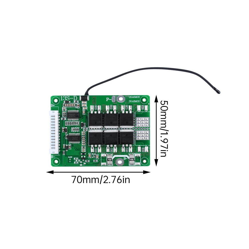 13S 48V 20A/30A 18650 Lithium Battery Charge Board Common Port With Equalization And Temperature Protection For E-bike/Escooter