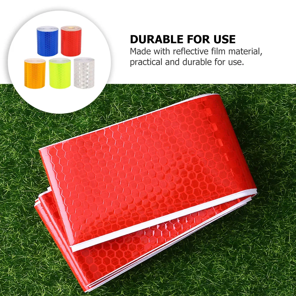 Reflective Stickers 5 Rolls Car Strip Tape Warning Reflection Bike Auto Practical No Residue Security