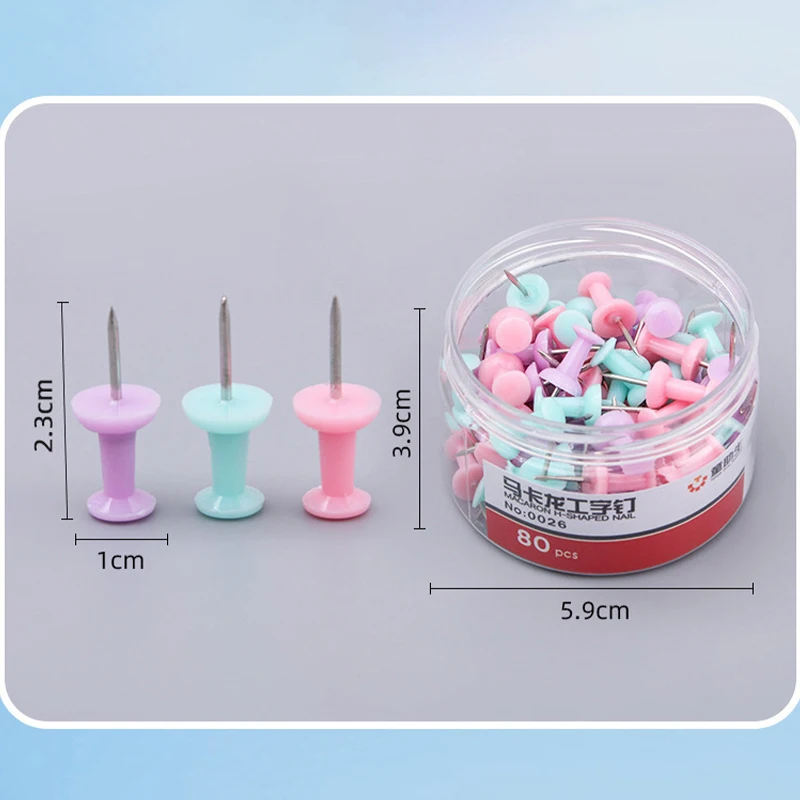 Macaroon Push Pin Painting Pin Suitable For Bulletin Boards, Maps, Posters, and Craft Projects 80 Pieces