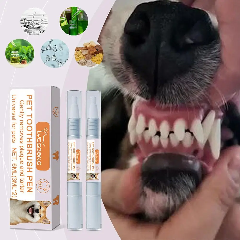 Pet Teeth Cleaning Tools Pet Grooming Toothbrush Cleaning Scraper Tartar Kit Remover Dog Dental Pen Tartar Stain Cleaning F8F5