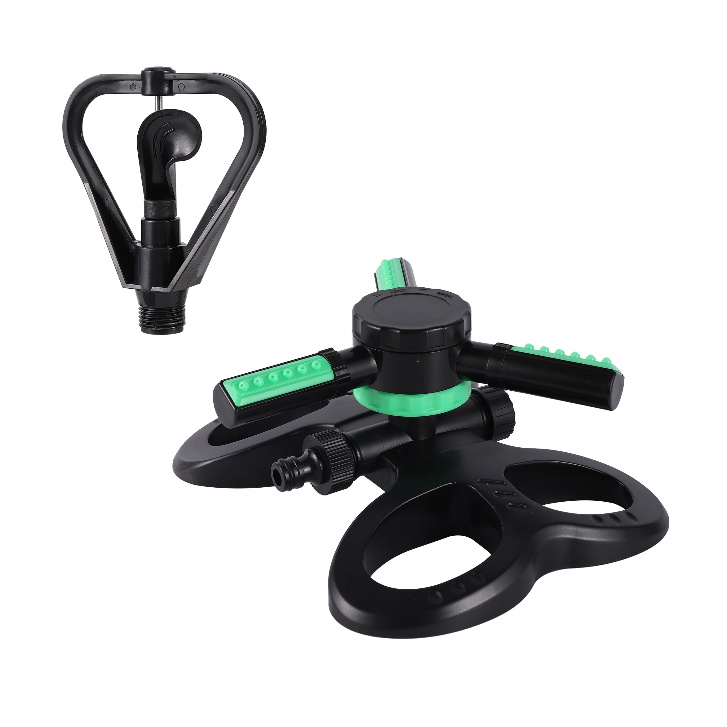 3-Arm Rotating Sprinkler Lawn Vegetable Flower Irrigation 360°Automatic Quick Coupling Rotary Nozzle Trident Watering Device