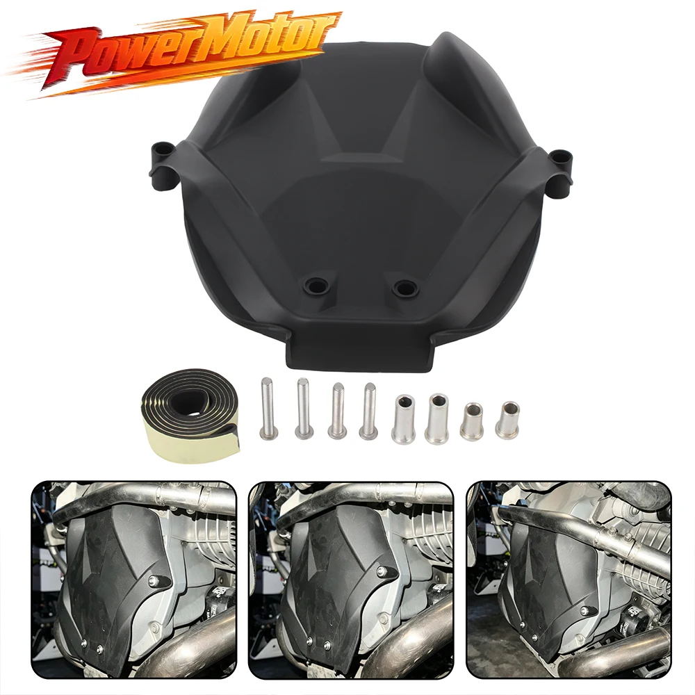 bmw-r1200gs、r1250gs-lc-adv、r1200rt、r1250rs、r1250rt、r-1200-gs用。オートバイ用フロントプロテクター、エンジンバッフル保護カバー。