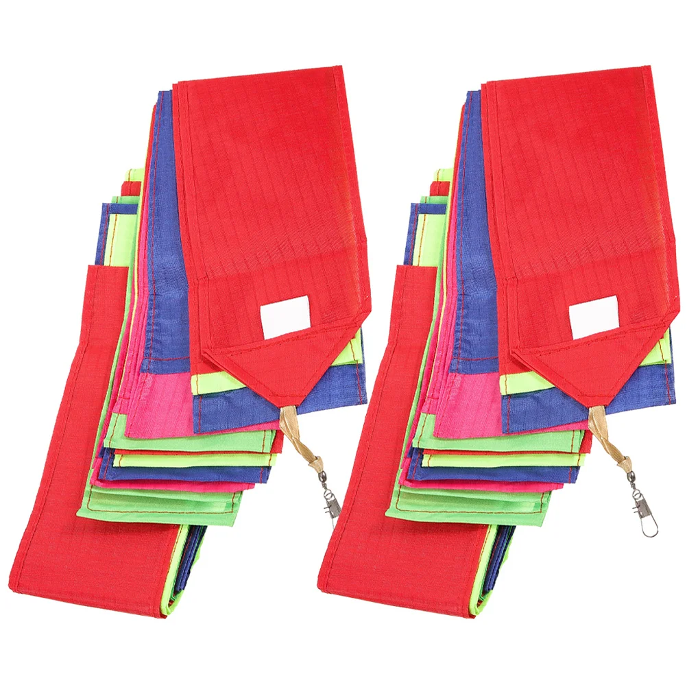 Cinta serpentina de cola larga para cometa colorida para juegos al aire libre, decoración de tela de arcoíris para niños, accesorios para cometas, 2 uds.