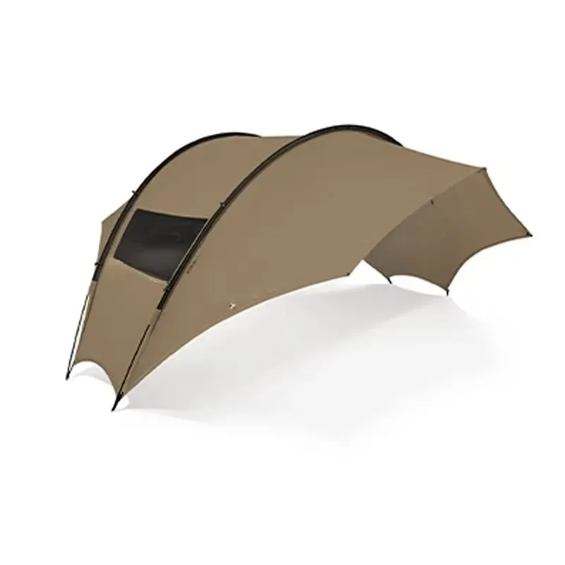Lightweight Spherical Canopy with Aluminum Pole Waterproof Tarp for Beach Outdoor Camping Providing Sunscreen UV Protection