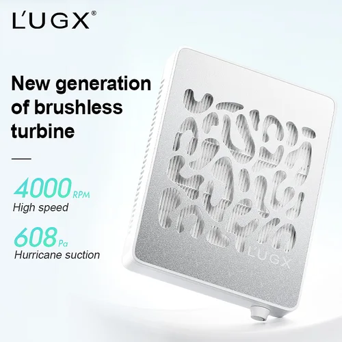 Imagen 2 del producto Removedor de polvo de uñas sin escobillas de turbina, aspirador de uñas de 20W de succión fuerte para manicura con filtro extraíble, velocidad ajustable