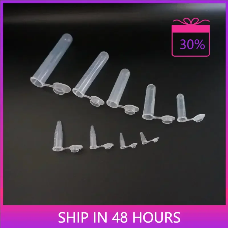 0.1 ~ 15 مللي PCR مختبر أنابيب الطرد المركزي البلاستيكية الصغيرة الشفافة مع أغطية حاوية غطاء المفاجئة لعينات المختبر