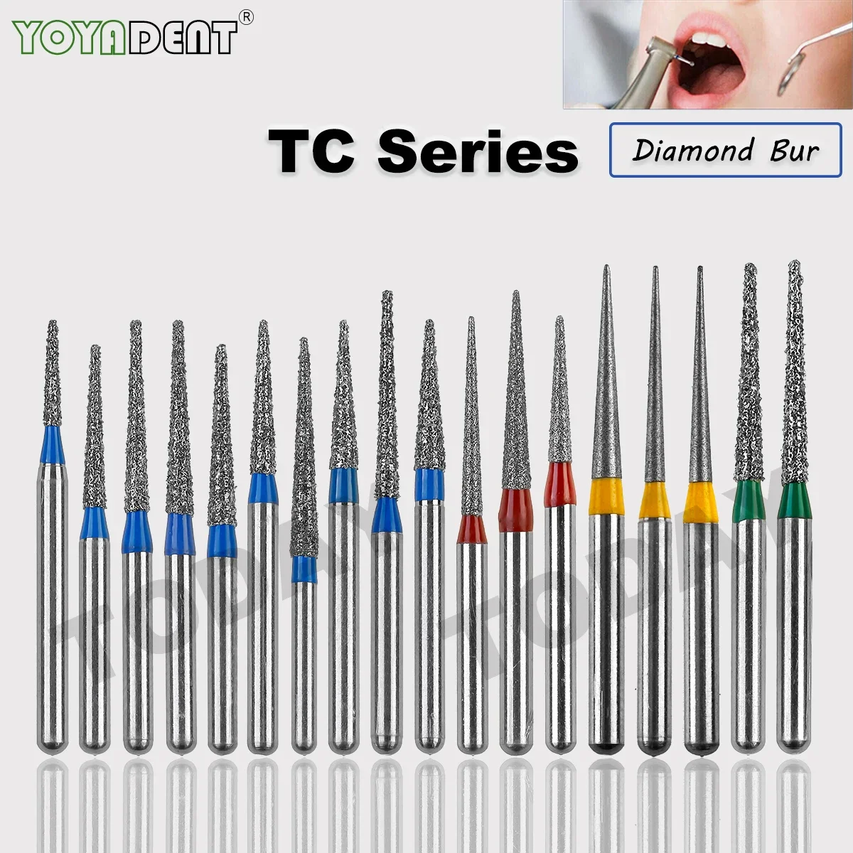 

TC Type Diamond Burs Strawberries Extra Fine Drills For High Speed Turbines FG 1.6mm 10Pcs/Pack