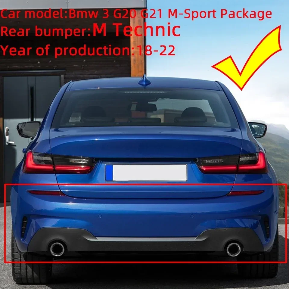 ل BMW 3 G20 G21 2018-2022 M-Sport #51118099893 51128099902 المصد الخلفي الأمامي سحب هوك غطاء سحب غطاء شل مع اللون