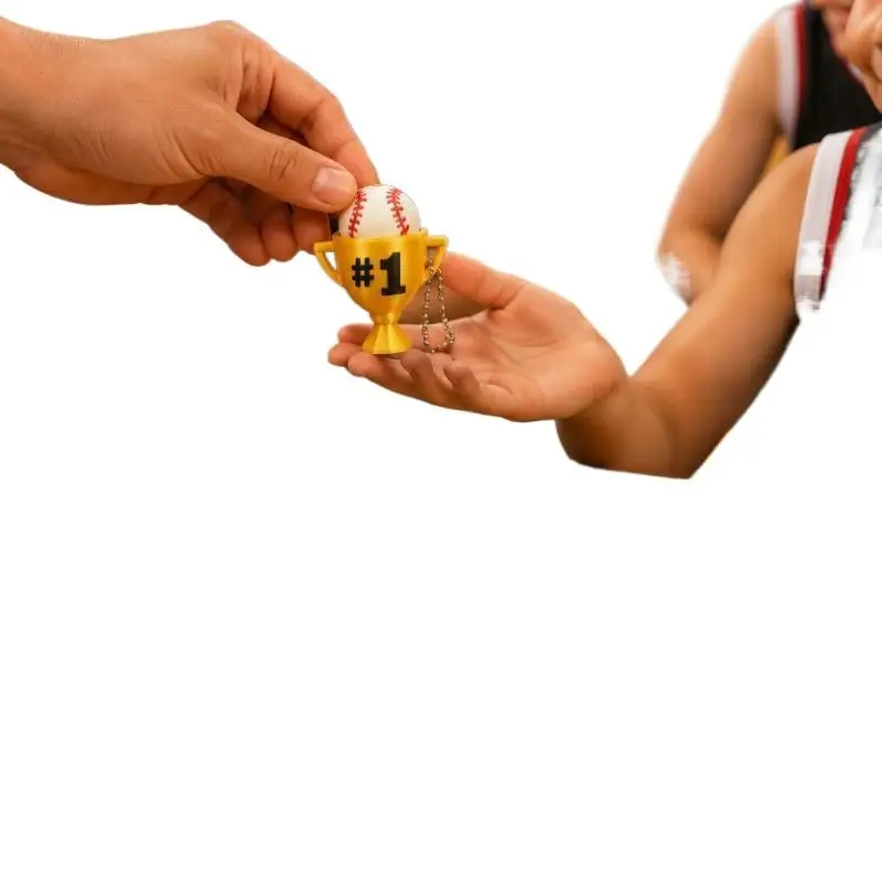 3D Printed Sports Ball Trophy Decompression Toy Clicker Keychain PLA Eco-friendly Pendant No Boredom Click Fun