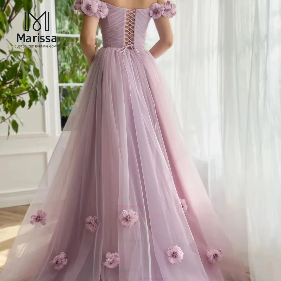 Marissa feito sob encomenda elegante vestido longo a linha tule vestidos de baile 2025 vestidos de noite femininos luxuosos para ocasiões especiais