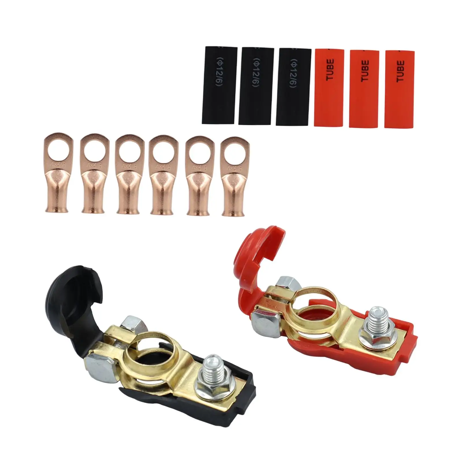 Terminal Connectors Lugs Terminal Replacement Cover Copper Eyelets Car for Accessories