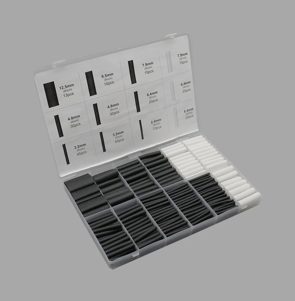 

333Pcs 3:1 Heat Shrink Tube Thermoresistant Heat-shrink Tubing Wrapping Kit Electrical Connection Wire Cable Insulation Sleeving