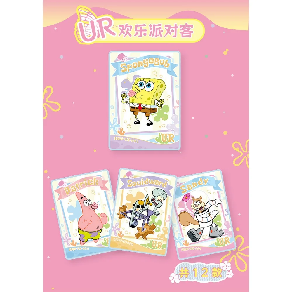 KABAO Genuine SpongeBob SquarePants Cards for Children Anime Patrick Sandy Happy Party Character Portrait Cards Birthday Gifts