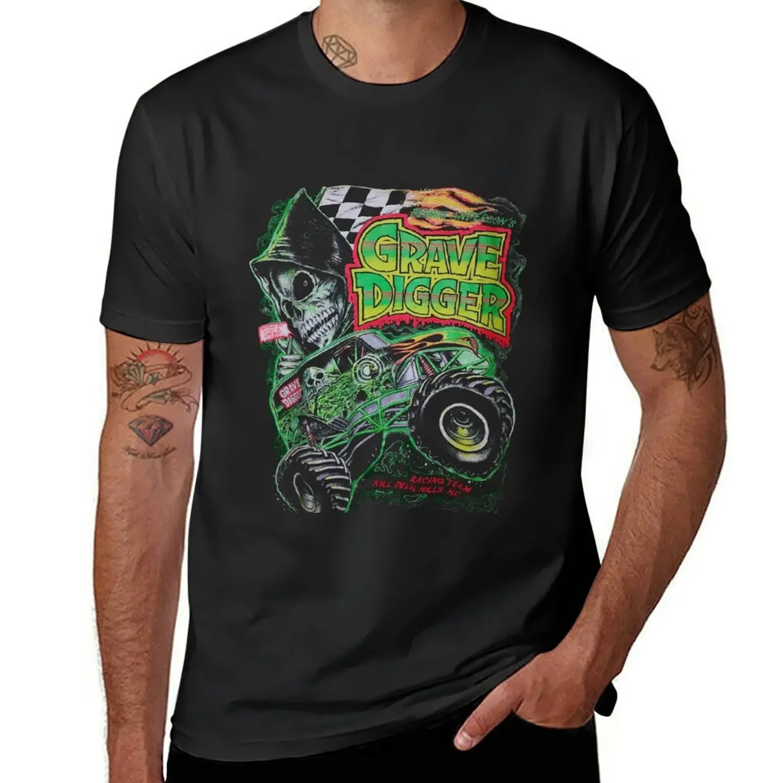 Grave Digger Racing Team Vintage Classic T-shirt Blouse for a boy oversized t shirt men