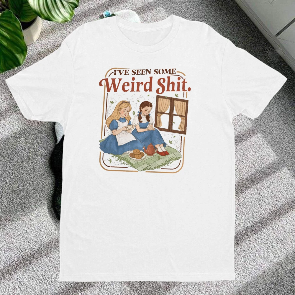 I’ve Seen Some Weird Shirt Funny Cute Two Girl Sarcastic Weirdcore T-shirt Novelty Graphic Tee Fashionable Illustration Print