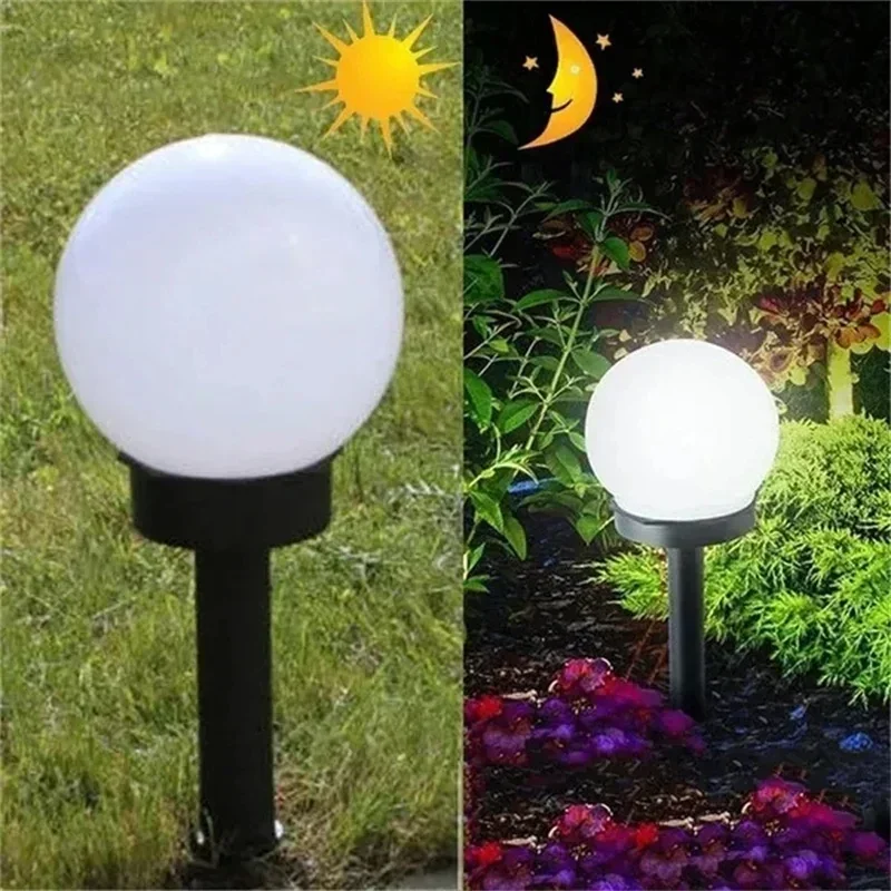 Solar Powered LED Bulb Lamp Energy Light Waterproof Outdoor Garden Light Street Decor Solar Panel Ball Lights Lawn Yard Lamp
