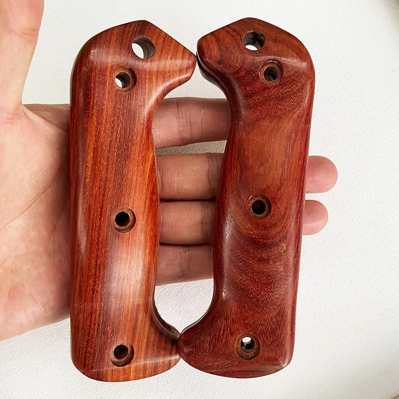 1pair Natural Solid Wood Handle Patch for KB Bk2 Knife Handle Modification Parts with Screw Knife Handle Grips DIY Accessories