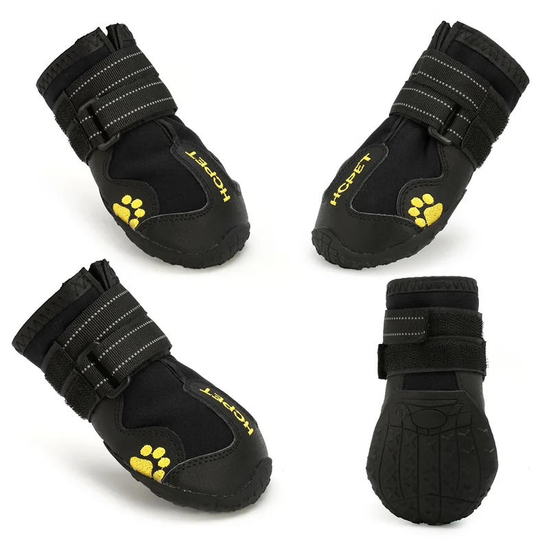 Reflective Large Dog Shoes Waterproof Dog Boots Anti-slip Soles Small Big Dogs Snow Booties for Golden Retriever Poodle Labrador