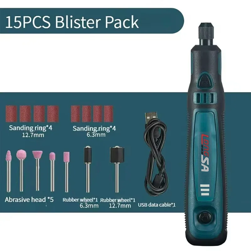 Mała Elektryczna Szlifierka Wielofunkcyjna Ręczna Polerka Ładowalna Szlifierka Pióro Mini Domowy Zestaw Narzędzi do Rzeźbienia