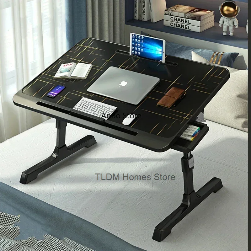 

Bed Desk Small Table plus-Sized Laptop Desk Foldable Lazy Table Dormitory Students Lap Desk HY