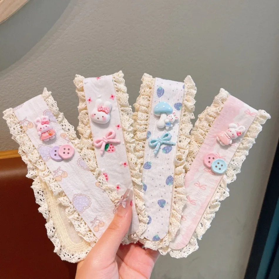 Children Broken Hair Artifact Bangs Sticker Baby Small Floral Sticker Hair Sticker Girl Sweet Velcro Headgear Girl Hair ZX07