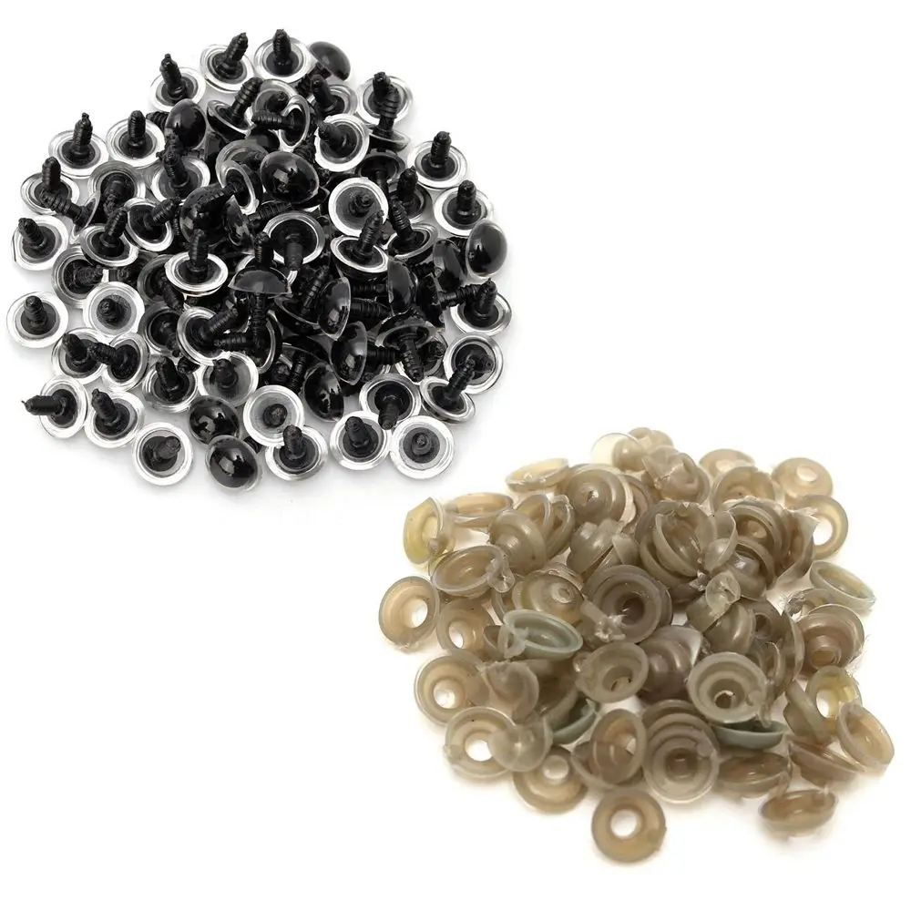 20pcs/10pairs 8/10/12/14mm Stuffed Toys Parts with Washer Bear Animal Accessories Dolls DIY Tools Eyes Crafts Puppet Crystal Eye
