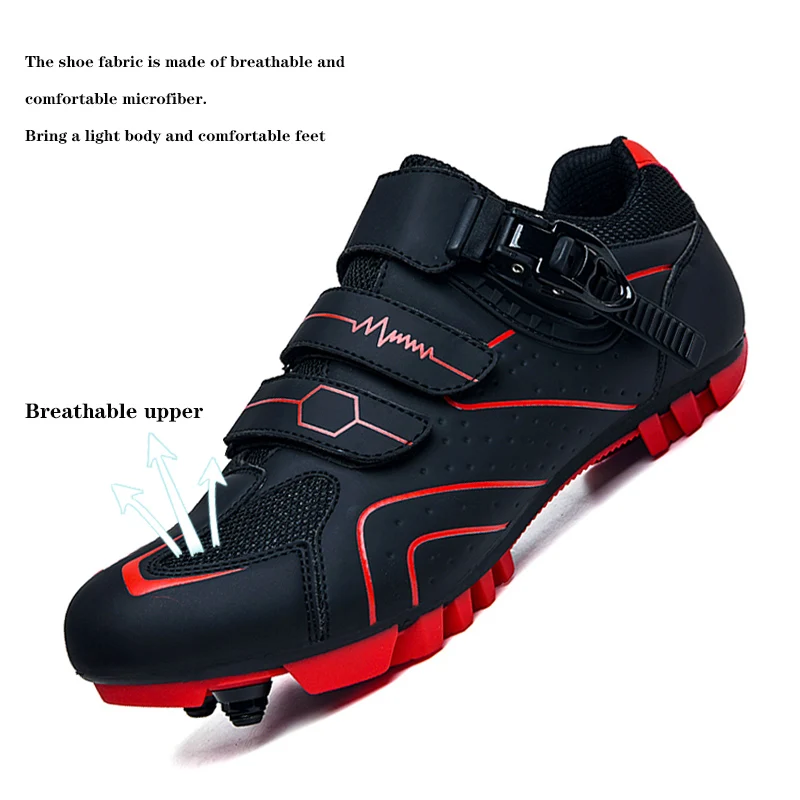 Professionelle Rennrad-/MTB-Fahrradschuhe für Herren, MTB-Mountainbike-Offroad-Fahrradschuhe, atmungsaktive, selbstverriegelnde SPD-Rennrad-Schuhe