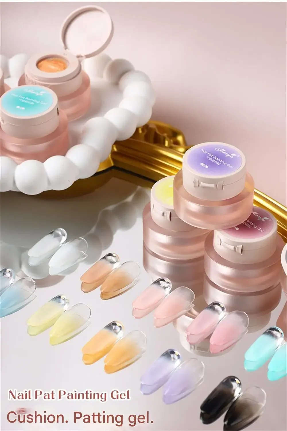 5g Nagel-Luftkissen-Patting-Gel, einfarbig, Farbverlauf, Blooming Painting Gel Polish, UV/LED Maniküre, DIY Salon Nagelkunst Lack – Detail 6