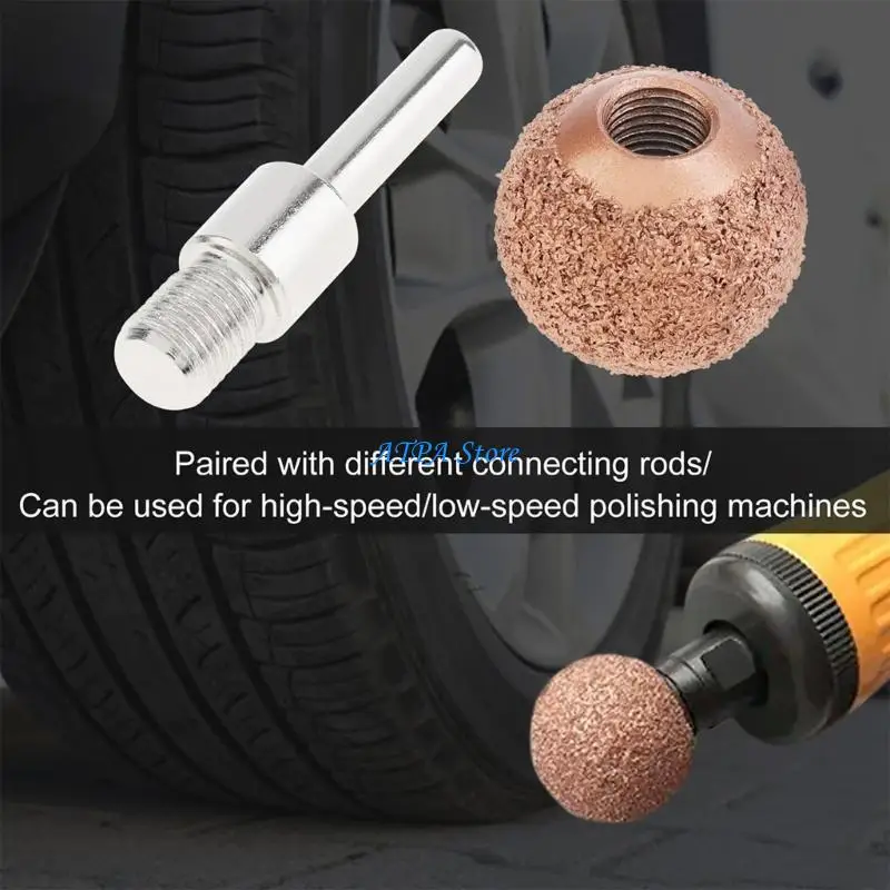 

U13C Car Tire Repair Tools with Linking Rod Metal Small Abrasive Grinding Head for Grinding Head Coarse Tire Polishing Tool