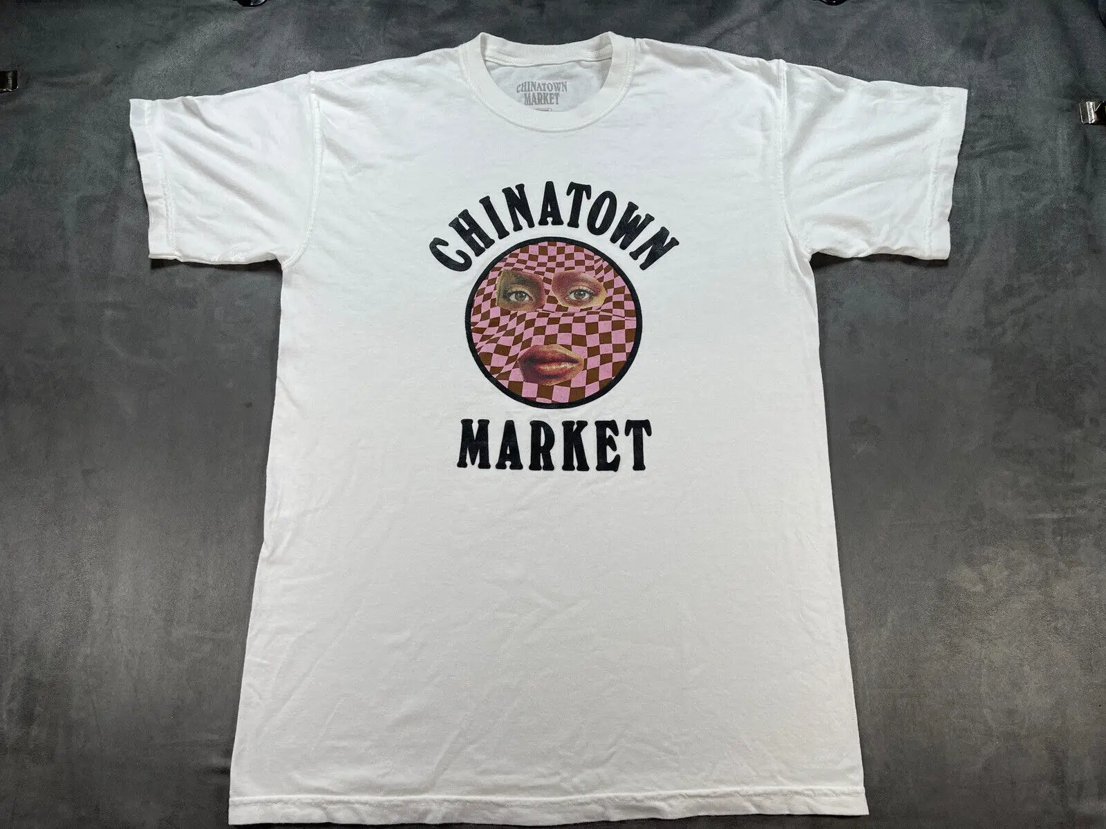 Chinatown Market Medium Face Lips Eyes Shirt White