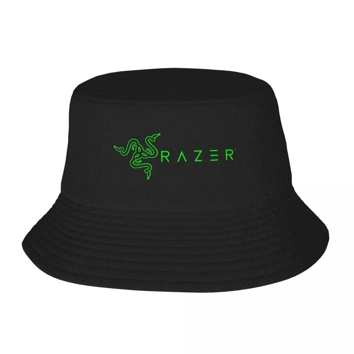 2026 LAPTOP - RAZER LOGO Bucket Hat Summer Basin Cap Hip Hop Fishing Fisherman Hat Retro Pattern Packable Sun Protection