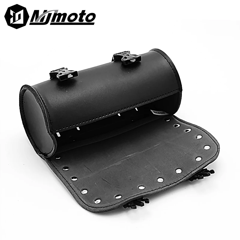 Crocodile Pattern Retro Motorcycle Cruiser Tool Bag Fork Barrel Shape Handlebar Front Fork Bag Motocross Mini Hanging Bag Newest