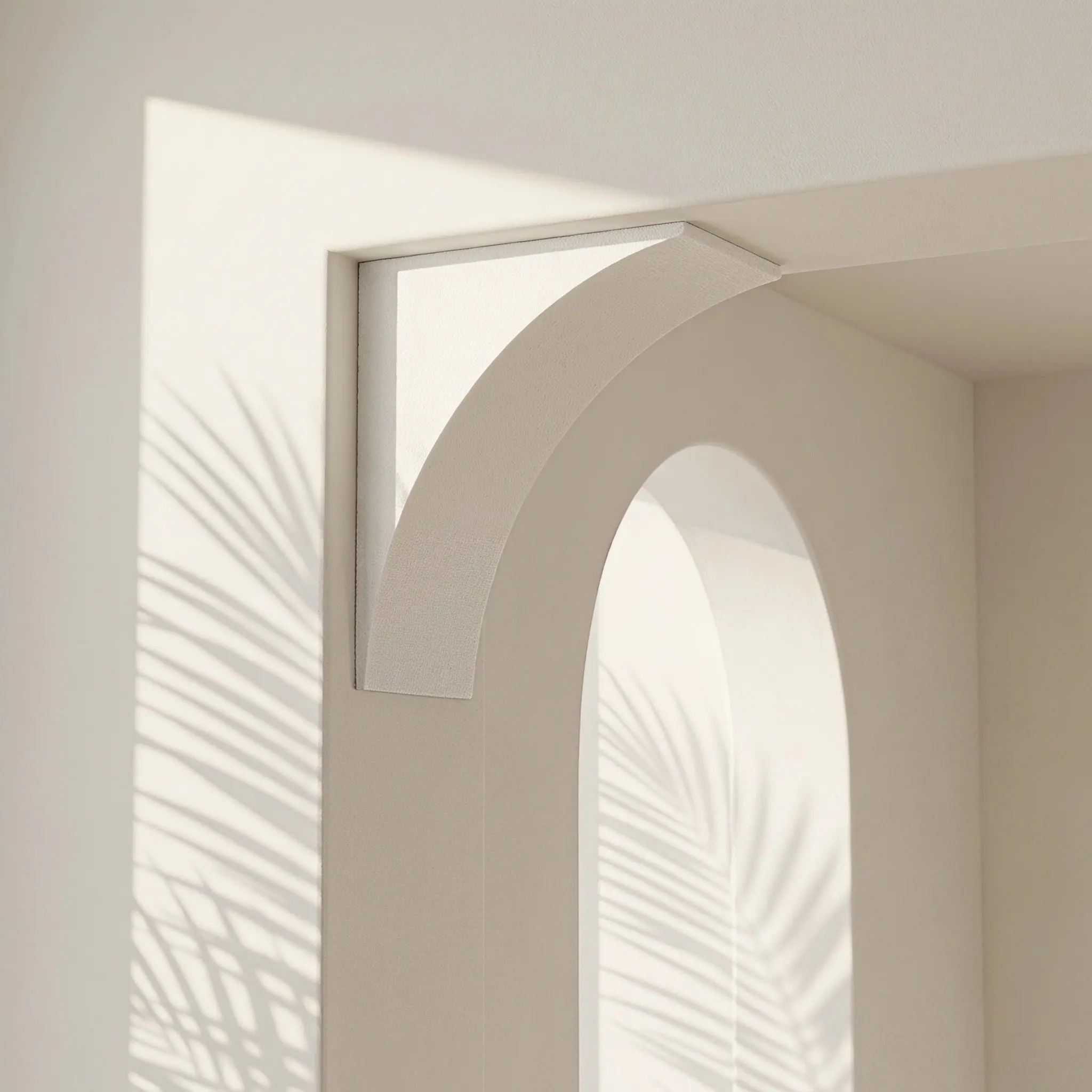 1 Pair High Density Foam Arch Mould French Style Curved Trim Bracket DIY Interior Doorway Entryway Arch