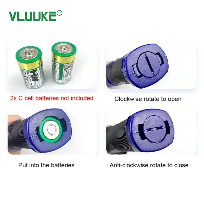 VLUUKE SF6 Rilevatore di fughe di gas wireless automatico a doppio canale con tastiera touch con sonda da 35 cm per rilevamento di refrigeranti alogeni
