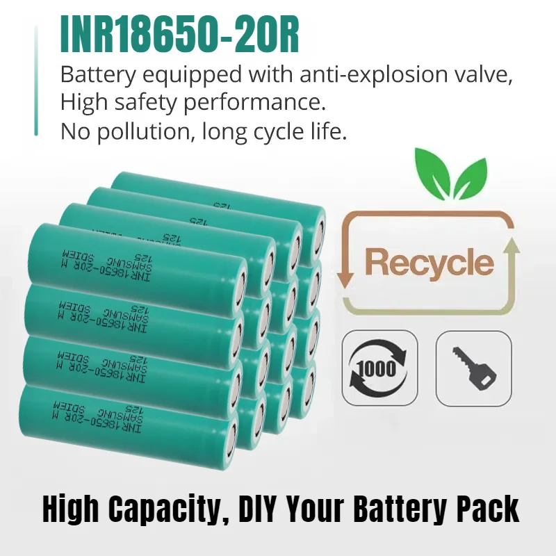

New 100% Original 2000mAh 18650 3.7V Rechargeable Battery for Hand Drill Electric Tool Power Flashlight Li-ion Battery