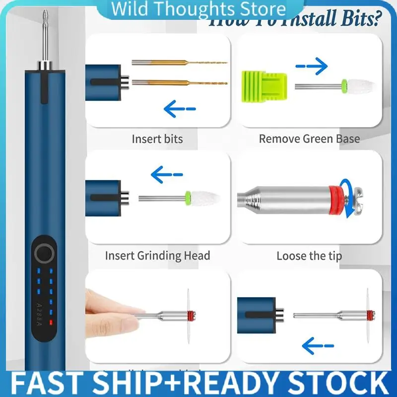 

Engraving Pen With LED Light, Electric Engraving Pen With 37 Bits, USB Rechargeable Cordless Machine, For Jewelry-[Qahk]