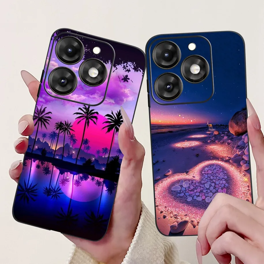 For Itel A70 2023 Case A665L Cover New Fashion Flower Butterfly Soft Silicone Matte Phone Cases For Itel A70 A 70 ItelA70 Fundas